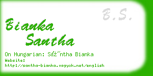 bianka santha business card